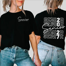 Load image into Gallery viewer, CLASS OF 2027 FRONT/BACK POCKET WHITE TEXT  ADULT Shirt
