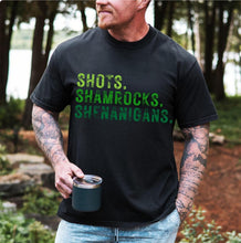 Load image into Gallery viewer, Shots Shamrocks Shenanigans Adult Shirt
