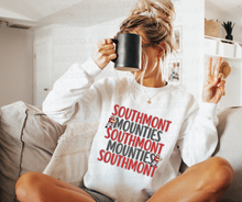 Load image into Gallery viewer, SOUTHMONT MOUNTIES STACKED YOUTH TEE

