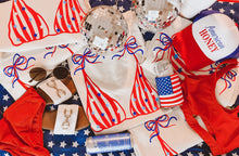 Load image into Gallery viewer, Stars &amp; Stripes bikini Swimsuit Adult Shirt
