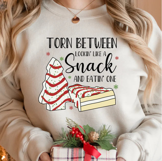 Torn Between Lookin Like A Snack Adult Shirt