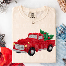 Load image into Gallery viewer, Red Truck Faux Yarn Shirt Youth

