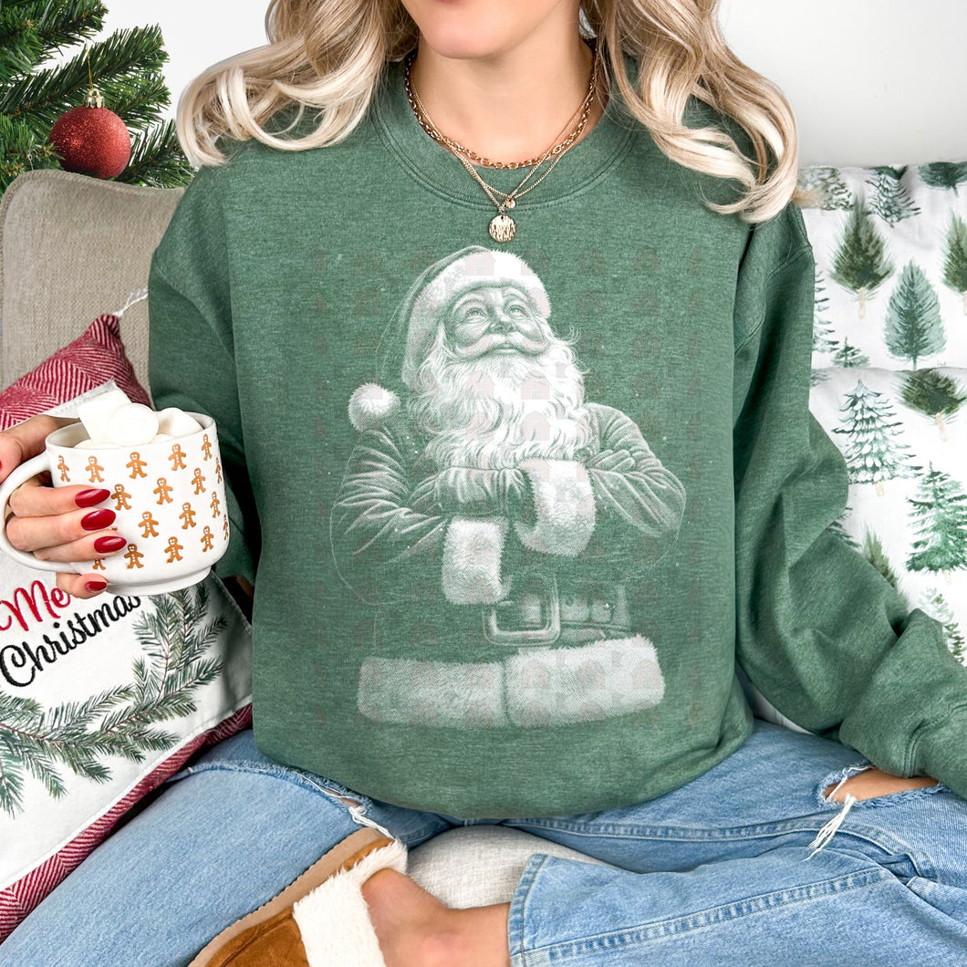 Vintage Santa 3  Adult Shirt