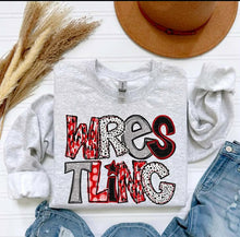 Load image into Gallery viewer, WRESTLING Grey/Red ADULT
