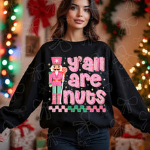 Load image into Gallery viewer, Yall Are Nuts Adult Shirt
